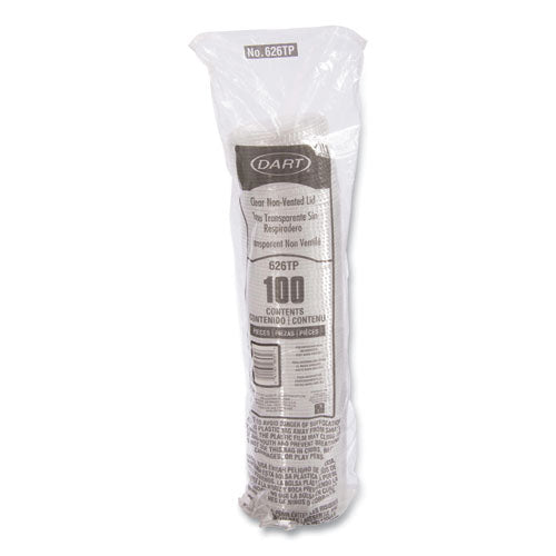 Image of SOLO® PETE Plastic Flat Cold Cup Lids, Fits 12 oz to 24 oz Cold Cups, Clear, 1,000/Carton