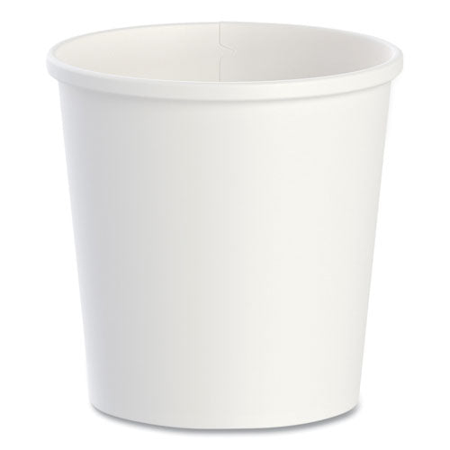 Image of SOLO® Flexstyle Double Poly Paper Containers, 16 oz, White, Paper, 25/Pack, 20 Packs/Carton
