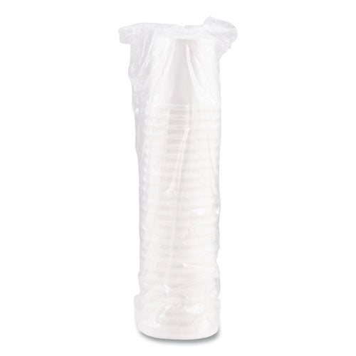 Image of SOLO® Flexstyle Double Poly Paper Containers, 16 oz, White, Paper, 25/Pack, 20 Packs/Carton