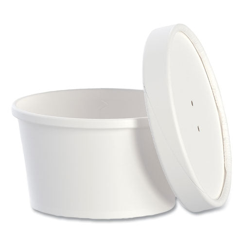 Image of SOLO® Flexstyle Double Poly Food Combo Packs, 8 oz, White, Paper, 25/Pack, 10 Packs/Carton