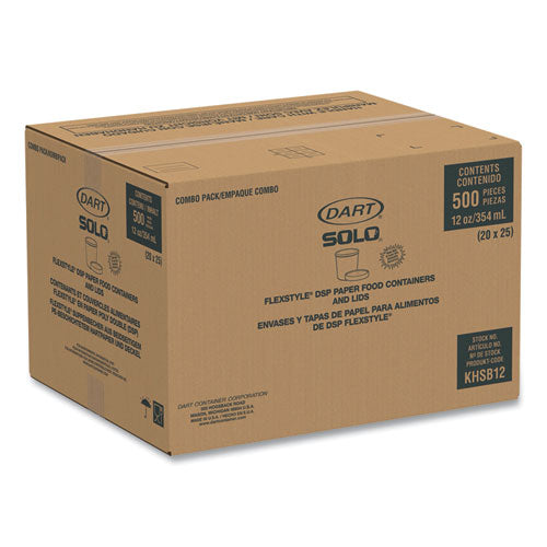 Image of SOLO® Flexstyle Double Poly Food Combo Packs, 12 oz, Symphony, Paper, 250/Carton