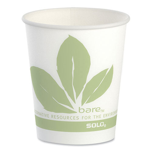 Image of SOLO® Bare Eco-Forward Paper Cold Cups, 5 oz, Green/White, 100/Sleeve, 30 Sleeves/Carton