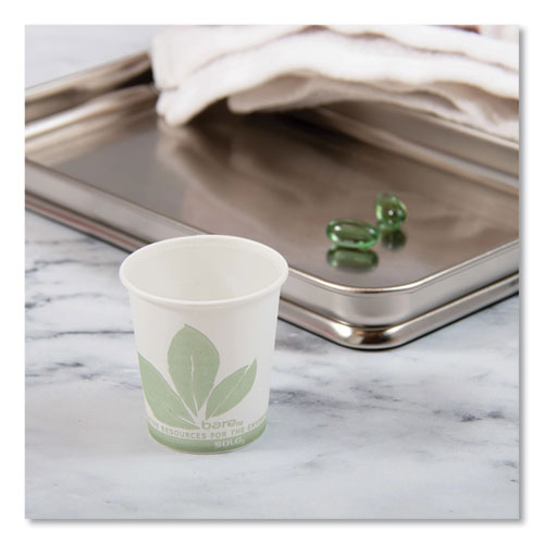 Image of SOLO® Bare Eco-Forward Paper Cold Cups, 5 oz, Green/White, 100/Sleeve, 30 Sleeves/Carton