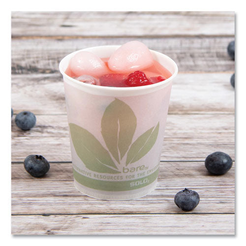 Image of SOLO® Bare Eco-Forward Paper Cold Cups, 5 oz, Green/White, 100/Sleeve, 30 Sleeves/Carton