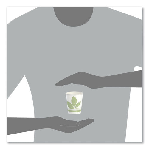 Image of SOLO® Bare Eco-Forward Paper Cold Cups, 5 oz, Green/White, 100/Sleeve, 30 Sleeves/Carton