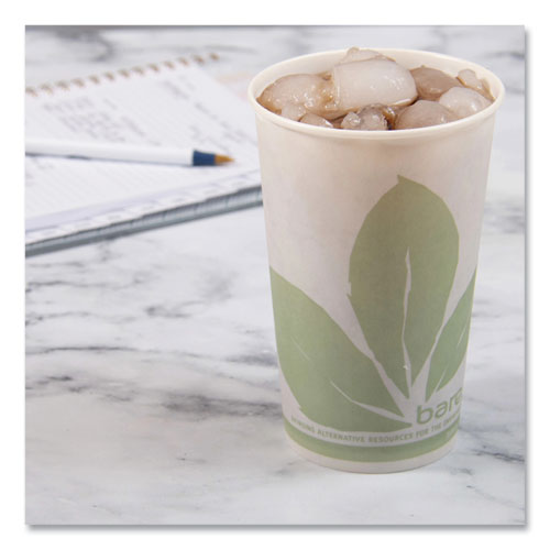 Image of SOLO® Bare Eco-Forward Paper Cold Cups, 16 oz, Green/White, 100/Sleeve, 10 Sleeves/Carton