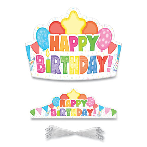 Image of Carson-Dellosa Education Student Crown, Birthday, 14.5 x 5.13, Assorted Colors, 30/Pack
