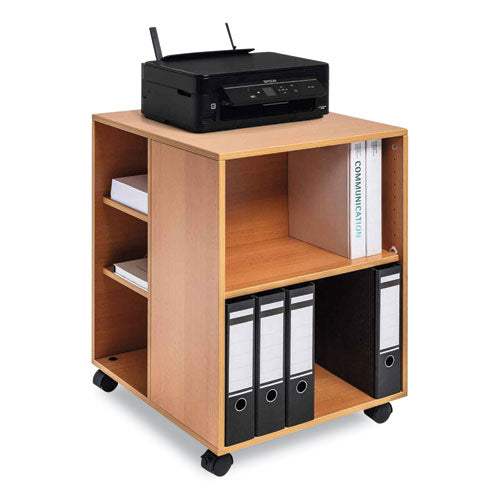 Image of Durable® Flexible Multi-Functional Cart for Office Storage, Wood, 6 Shelves, 20.79 x 23.31 x 29.45, Beech