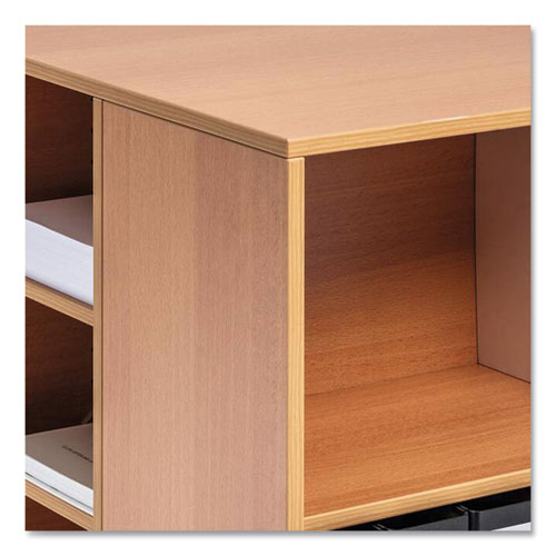 Image of Durable® Flexible Multi-Functional Cart for Office Storage, Wood, 6 Shelves, 20.79 x 23.31 x 29.45, Beech