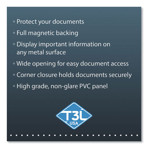 Image of djois® by Tarifold Easy Load Magnetic Pocket with Corner Closure, 14 x 11, Clear Frame, 5/Pack