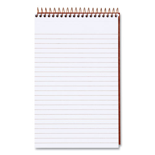 Image of Ampad® Gold Fibre Retro Wirebound Writing Pads, Medium/College Rule, Red Cover, 80 White 5 x 8 Sheets
