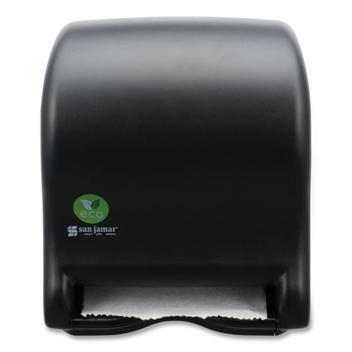 Image of San Jamar® Ecological Automatic Towel Dispenser, 9.1 x 14.4 x 11.8, Black