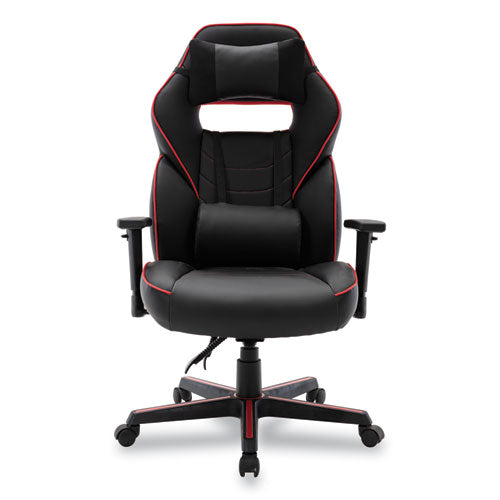 Image of Alera® Racing Style Ergonomic Gaming Chair, Supports 275 Lb, 15.91" To 19.8" Seat Height, Black/red Trim Seat/back, Black/red Base