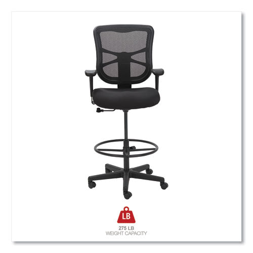 Image of Alera® Alera Elusion Series Mesh Stool, Supports Up to 275 lb, 22.6" to 31.6" Seat Height, Black