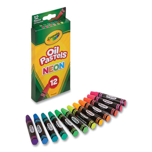 Image of Crayola® Neon Oil Pastels, 12 Assorted Colors, 12/pack