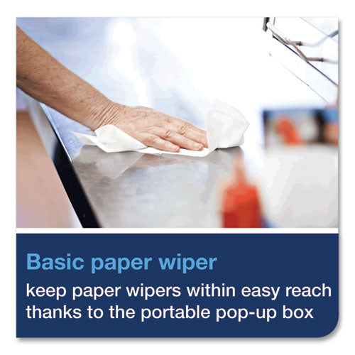 Image of Tork® Basic Paper Wiper, 1-Ply, 9 x 10.5, White, 250/Box, 24 Boxes/Carton