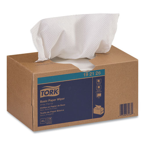Image of Tork® Basic Paper Wiper, 1-Ply, 9 x 10.5, White, 250/Box, 24 Boxes/Carton