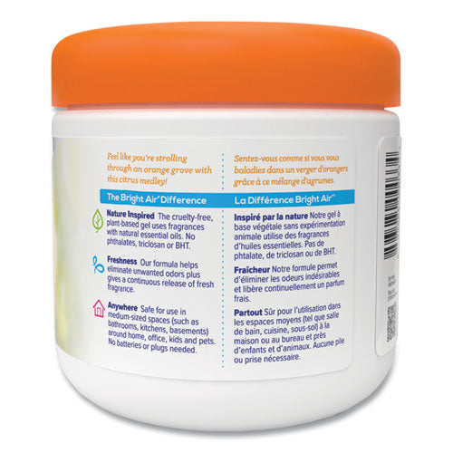 Image of BRIGHT Air® Super Odor Eliminator, Mandarin Orange And Fresh Lemon, 14 Oz Jar, 6/carton