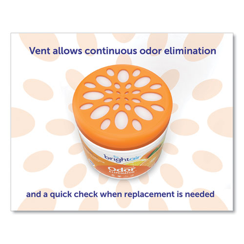 Image of BRIGHT Air® Super Odor Eliminator, Mandarin Orange And Fresh Lemon, 14 Oz Jar, 6/carton