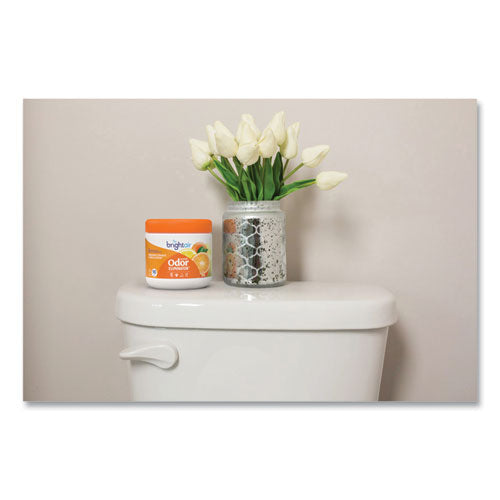 Image of BRIGHT Air® Super Odor Eliminator, Mandarin Orange And Fresh Lemon, 14 Oz Jar, 6/carton