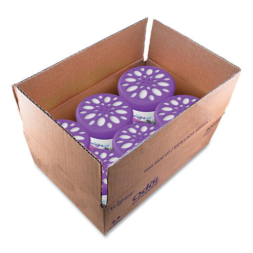 Image of BRIGHT Air® Super Odor Eliminator, Lavender And Fresh Linen, Purple, 14 Oz Jar, 6/carton