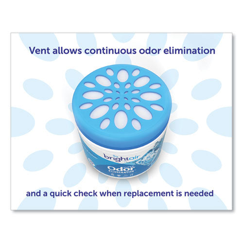 Image of BRIGHT Air® Super Odor Eliminator, Cool And Clean, Blue, 14 Oz Jar, 6/carton