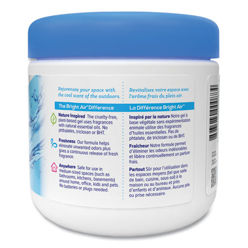 Image of BRIGHT Air® Super Odor Eliminator, Cool And Clean, Blue, 14 Oz Jar, 6/carton