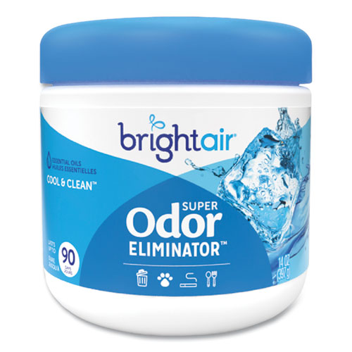 Image of BRIGHT Air® Super Odor Eliminator, Cool And Clean, Blue, 14 Oz Jar