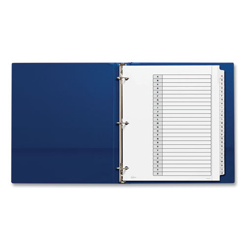 Image of Avery® Customizable TOC Ready Index Black and White Dividers, 26-Tab, A to Z, 11 x 9.25, 1 Set