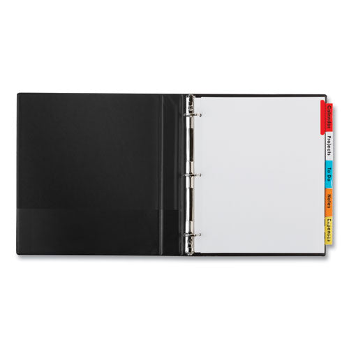 Image of Avery® Insertable Big Tab Dividers, 5-Tab, Single-Sided Copper Edge Reinforcing, 11.13 x 9.25, White, Assorted Tabs, 1 Set
