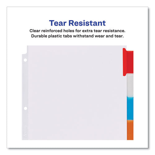Image of Avery® Insertable Big Tab Dividers, 8-Tab, 11.13 x 9.25, White, Assorted Tabs, 1 Set