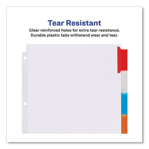 Image of Avery® Insertable Dividers w/Single Pockets, 5-Tab, 11.25 x 9.13, White, 1 Set