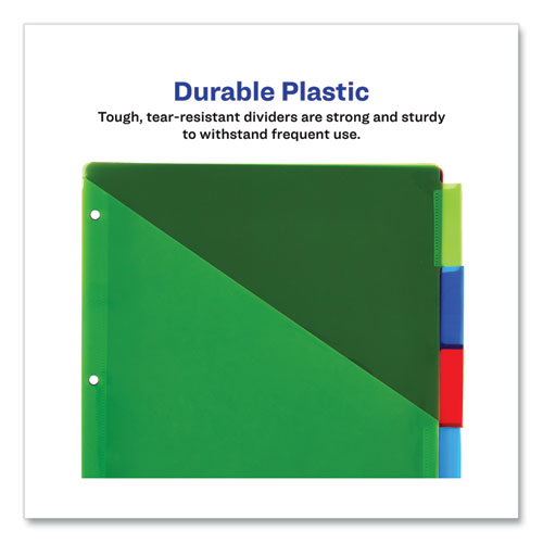 Image of Avery® Insertable Big Tab Plastic 2-Pocket Dividers, 5-Tab, 11.13 X 9.25, Assorted, 1 Set