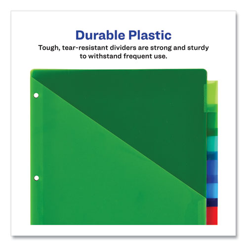 Image of Avery® Insertable Big Tab Plastic 2-Pocket Dividers, 8-Tab, 11.13 X 9.25, Assorted, 1 Set
