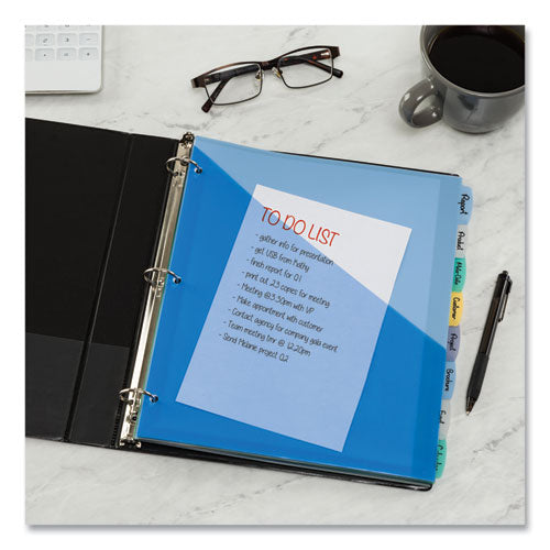 Image of Avery® Write and Erase Durable Plastic Dividers with Slash Pocket, 3-Hold Punched, 8-Tab, 11.13 x 9.25, Assorted, 1 Set