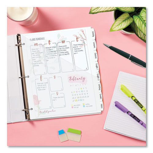 Image of Avery® Write and Erase Durable Plastic Dividers with Straight Pocket, 8-Tab, 11.13 x 9.25, White, 1 Set