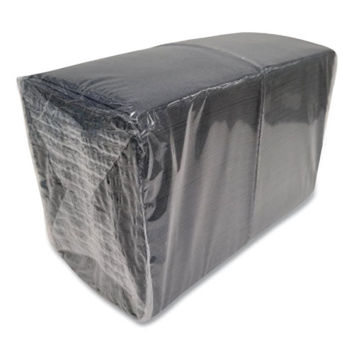 Image of Morcon Tissue Morsoft Beverage Napkins, 2-Ply, 9 x 9.5, Black, 1,000/Carton