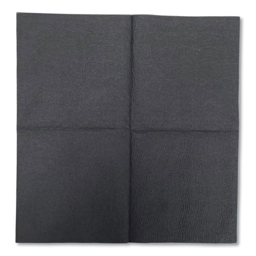 Image of Morcon Tissue Morsoft Beverage Napkins, 2-Ply, 9 x 9.5, Black, 1,000/Carton