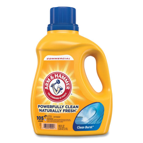 Image of Arm & Hammer Dual HE Clean-Burst Liquid Laundry Detergent, 105 oz Bottle, 4/Carton
