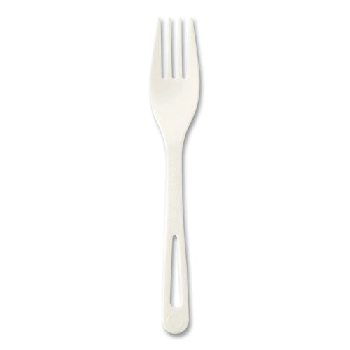 Image of World Centric® Cutlery Dispenser Refills, Fork, Plastic, White, 100/Bag, 10 Bags/Carton