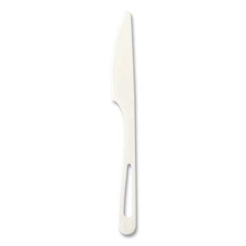 Image of World Centric® Cutlery Dispenser Refills, Knife, Plastic, White, 100/Bag, 10 Bags/Carton