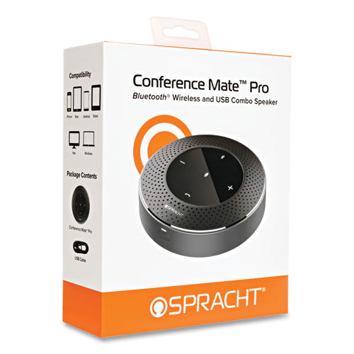 Image of Spracht Conference Mate Pro Bluetooth and USB Wireless Speaker, Black