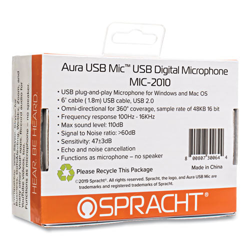 Image of Spracht Mic2010 Digital Usb Microphone, Black