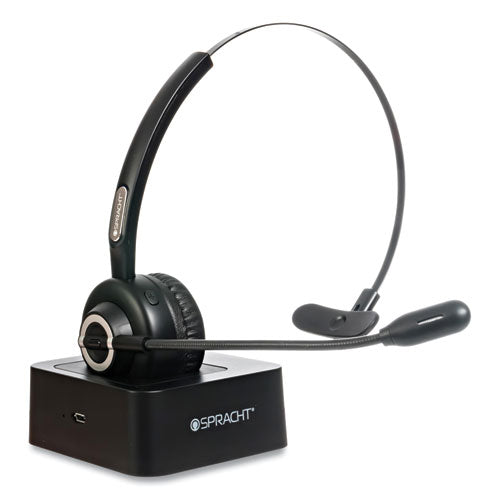 Image of Spracht ZuM BT Mobile Office Monaural Over The Head Headset, Black