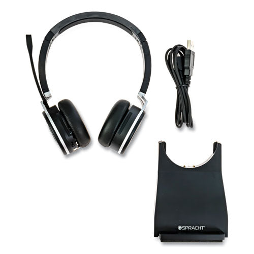 Image of Spracht ZuM BT Prestige Binaural Over The Head Headset, Black