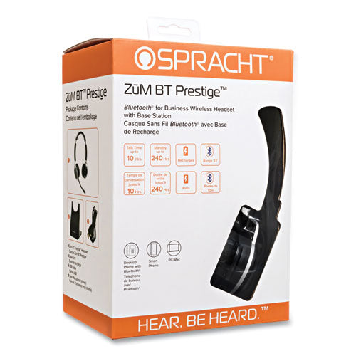 Image of Spracht ZuM BT Prestige Binaural Over The Head Headset, Black