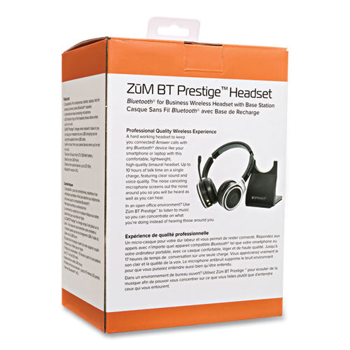 Image of Spracht ZuM BT Prestige Binaural Over The Head Headset, Black