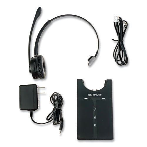 Image of Spracht ZuM Maestro DECT Monaural Over The Head Headset, Black