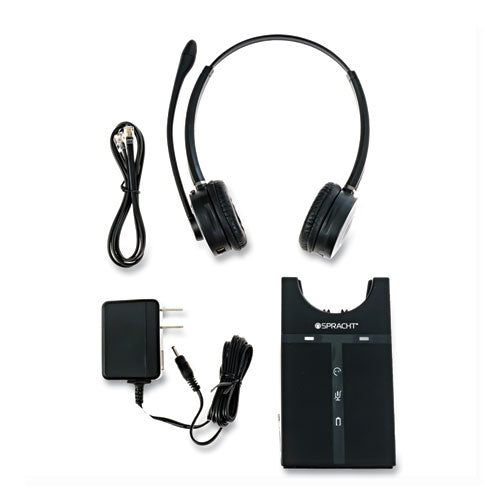 Image of Spracht ZuM Maestro DECT Binaural Over The Head Headset, Black
