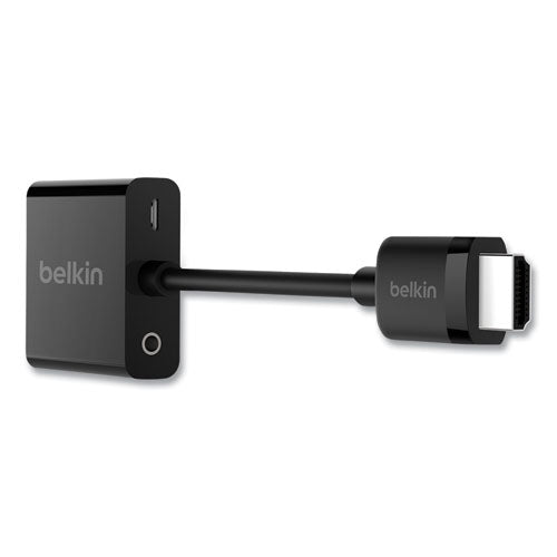 Image of Belkin® Hdmi To Vga Adapter With Micro-Usb Power, 9.8", Black